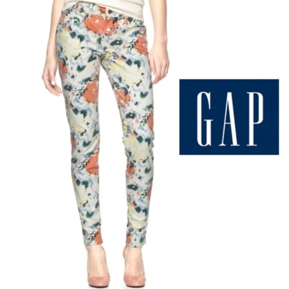 Gap 1969 Legging Jean Large Floral Women's Pants